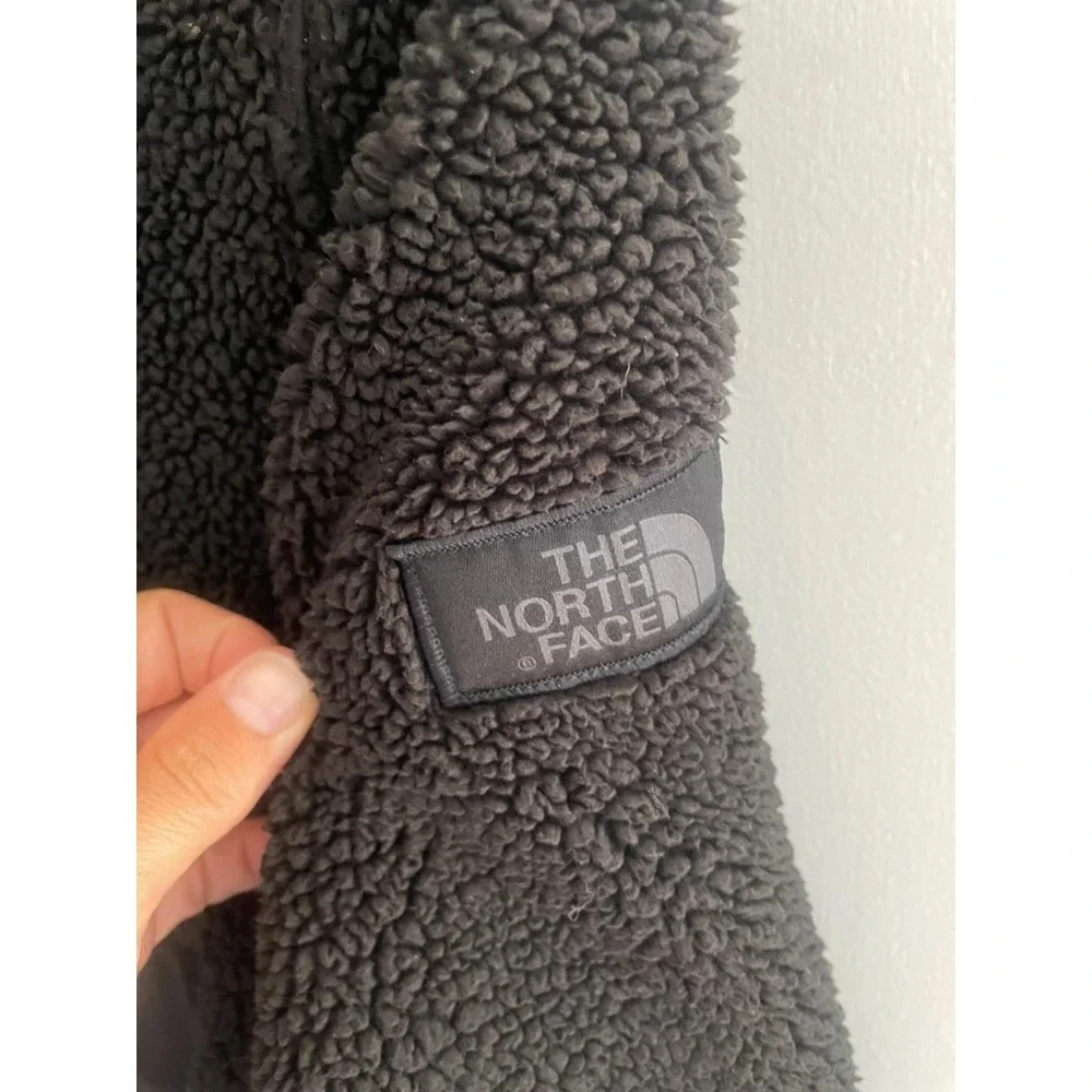 The North Face Campshire Sherpa Fleece Anorak Hoodie Black Women Medium Pullover
